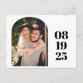 Carte Postale Mariage photo minimaliste simple (Devant)