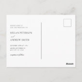 Carte Postale Mariage photo moderne (Dos)