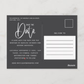 Carte Postale Mariage photo monochrome écrit à la main moderne i (Dos)