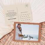 Carte postale Mariage photo officielle en terre cu<br><div class="desc">Ce mariage photo officiel en terre cuite merci carte postale est parfait pour un mariage rustique. Le design comporte une belle police calligraphique pour compléter votre événement.</div>