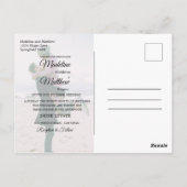 Carte Postale Mariage Photo Overlay Moderne Élégant Blanc Simple (Dos)