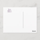 Carte Postale Mariage photo personnalisé violet Merci PostCards (Dos)