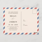 Carte Postale mariage photo retro vintage (Dos)