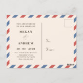 Carte Postale mariage photo retro vintage (Dos)