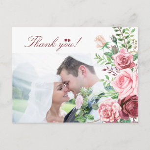Carte Postale Mariage PHOTO Roses Roses Roses Roses Roses Roses