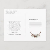 Carte Postale Mariage photo rustique Letting main Merci (Dos)