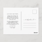 Carte postale Mariage photo Script (Dos)
