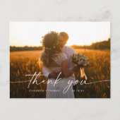 Carte postale Mariage photo Script (Devant)