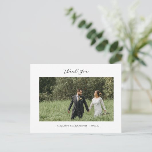 Carte Postale Mariage Photo Script Moderne (Debout devant)