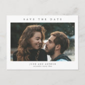 Carte Postale Mariage photo simple Enregistrer la date (Devant)