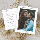 Carte Postale Mariage photo simple Enregistrer la date