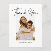 Carte Postale Mariage photo simple et moderne écrit à la main Me (Devant)