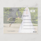 Carte postale Mariage photo simple Merci (Dos)