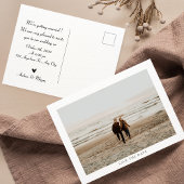 Carte Postale Mariage photo simple minimaliste