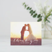Carte postale Mariage photo simple script (Debout devant)