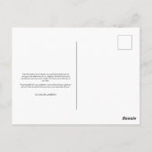 Carte Postale mariage photo vertical merci lettrage main (Dos)