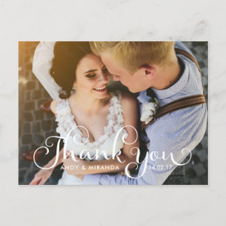 Carte postale mariage Photocard Élégante carte uni