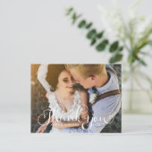 Carte postale mariage Photocard Élégante carte uni (Debout devant)