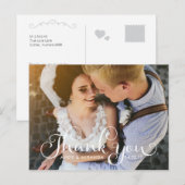 Carte postale mariage Photocard Élégante carte uni (Devant / Derrière)