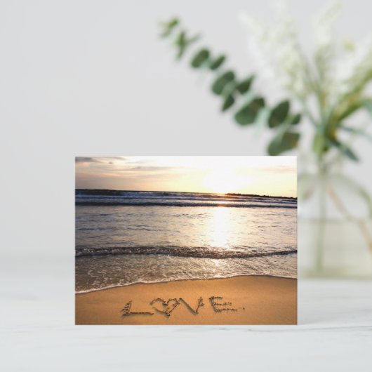 Carte postale Mariage Plage (Debout devant)