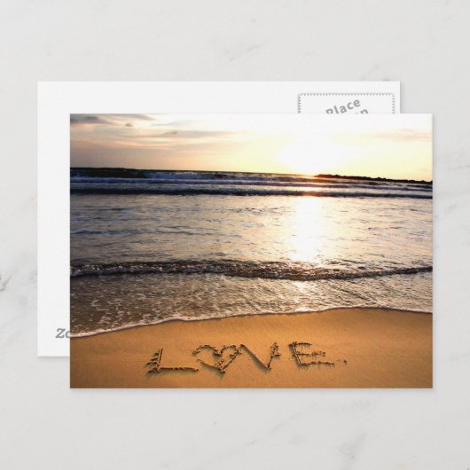 Carte postale Mariage Plage (Devant / Derrière)