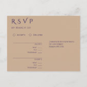 Carte Postale Mariage plage RSVP- Coeurs de sable (Dos)