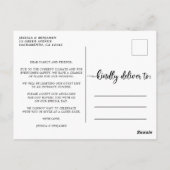Carte Postale Mariage plus petit | Faire-part de mise à jour Mar (Dos)