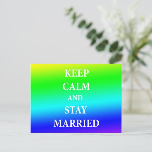 Carte postale mariage positif (Debout devant)