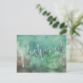 Carte Postale Mariage postponté à linge couleur vert foncé (Debout devant)