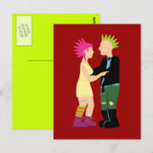 Carte Postale Mariage Punk (Devant / Derrière)