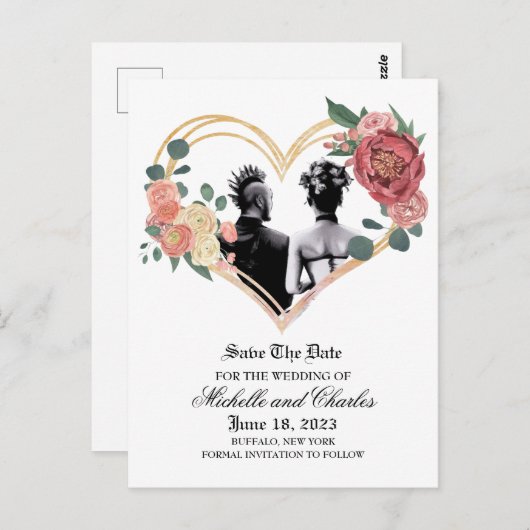 Carte Postale Mariage Punk (Devant / Derrière)