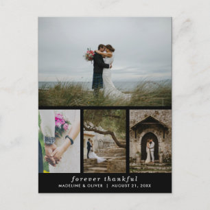 Carte Postale Mariage Quatre Photo Simple Forever Thankeur