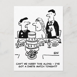 Carte Postale Mariage Réception Le marié a une allumette de fléc