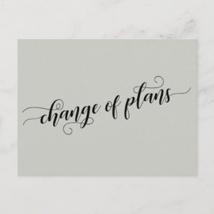 Carte Postale Mariage reporté : Changement de plans du Sage élég