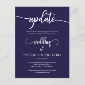 Carte Postale Mariage reporté Date Faire-part Marine Bleu (Devant)