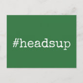 Carte Postale Mariage reporté du mot-clic "vert clair" Headsup (Devant)