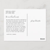 Carte Postale Mariage reporté Fleurs d'automne Changement de dat (Dos)