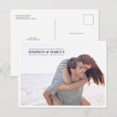 Carte Postale Mariage reprogrammé photo simple (Devant / Derrière)