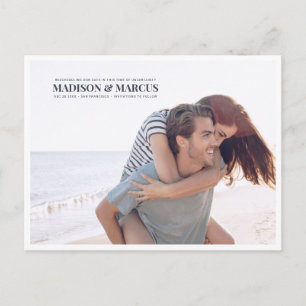 Carte Postale Mariage reprogrammé photo simple
