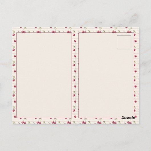 Carte Postale Mariage Réussi de Cerises Douces Cueillies & Parfa (Dos)