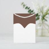 Carte Postale Mariage robe Pearl Collier Brown Peau Bridal (Debout devant)