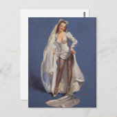 Carte Postale Mariage Robe vers le haut (Devant / Derrière)