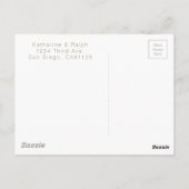 Carte Postale Mariage rose moderne Nouveau plan Faire-part (Dos)