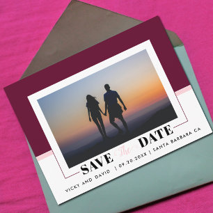 Carte Postale Mariage rose vif en Bourgogne Enregistrer la photo