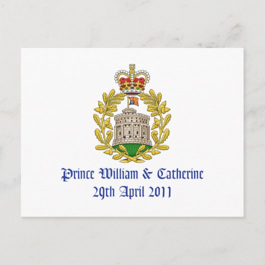 Carte Postale Mariage royal (Devant)