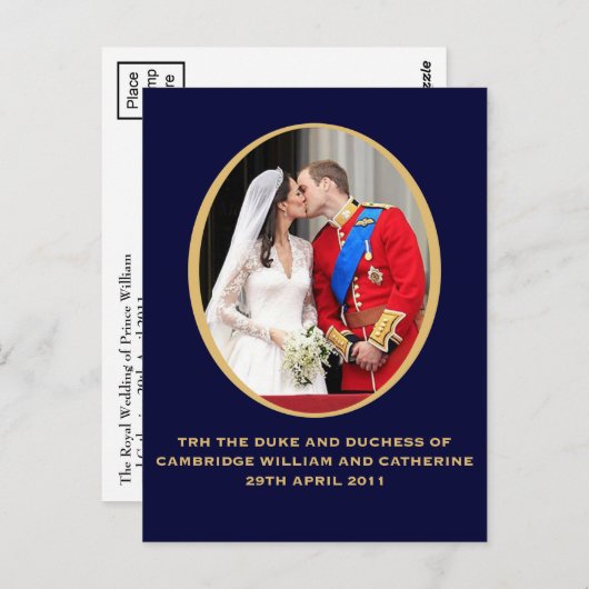 Carte Postale Mariage royal (Devant / Derrière)