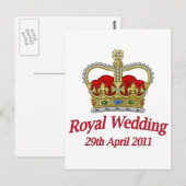 Carte Postale Mariage royal 29 avril 2011 (Devant / Derrière)