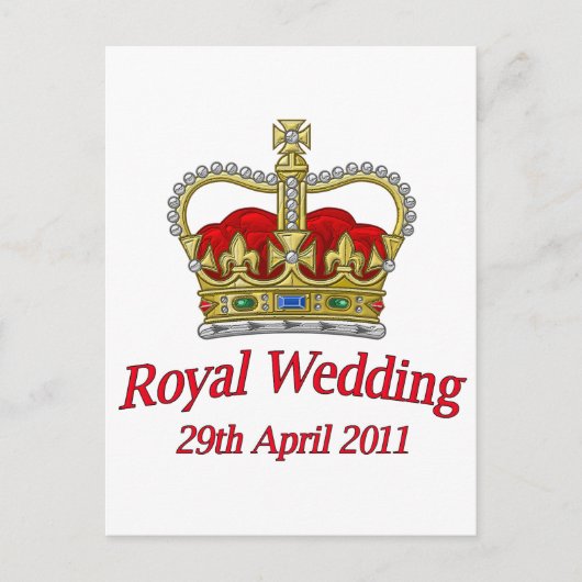 Carte Postale Mariage royal 29 avril 2011 (Devant)