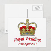 Carte Postale Mariage royal 29 avril 2011 (Devant / Derrière)