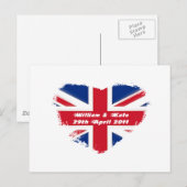 Carte Postale Mariage royal - Kate & William (Devant / Derrière)